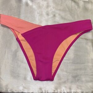 Victorias Secret Pink/peach Swim Bikini Bottom Bathing Suit  Large